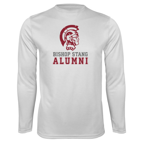  White Performance Long Sleeve Shirt - Alumi