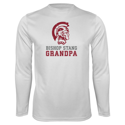 White Performance Long Sleeve Shirt - Grandpa