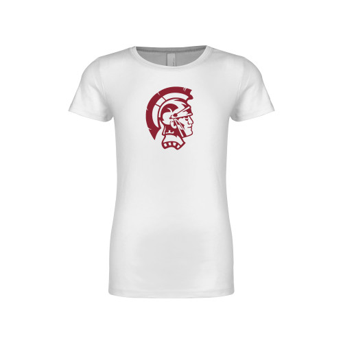  Next Level Girls White Fashion Fit T Shirt - Spartan