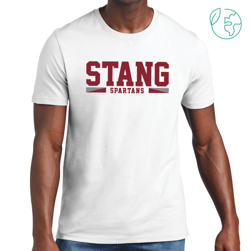  Allmade White Organic Cotton Tee - Bishop Stang Spartans w Spartan Head