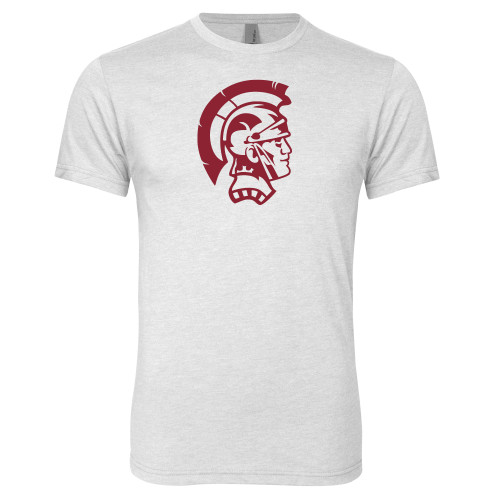  Next Level Heather White Triblend Tee - Spartan