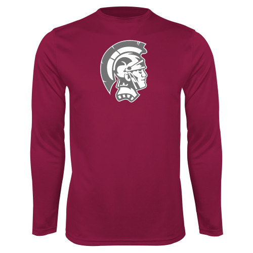  Maroon Performance Long Sleeve Shirt - Spartan