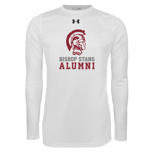  Under Armour White Long Sleeve Tech Tee - Alumi
