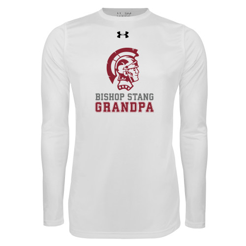  Under Armour White Long Sleeve Tech Tee - Grandpa
