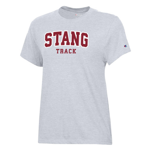  Champion Womens Oxford Grey Core Short Sleeve Tee - Track