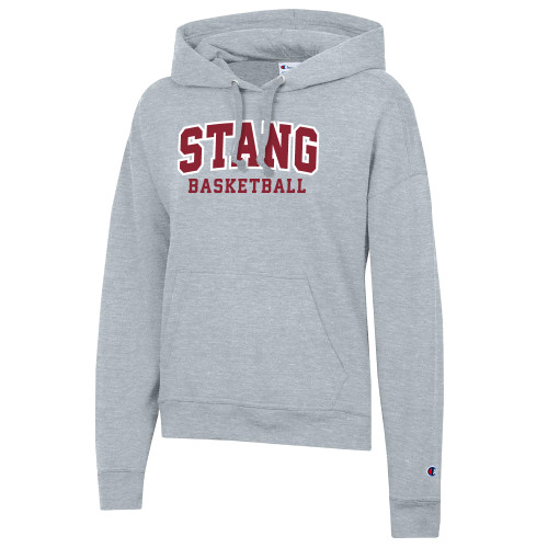  Champion Womens Oxford Grey Powerblend Pullover Hood - Basketball