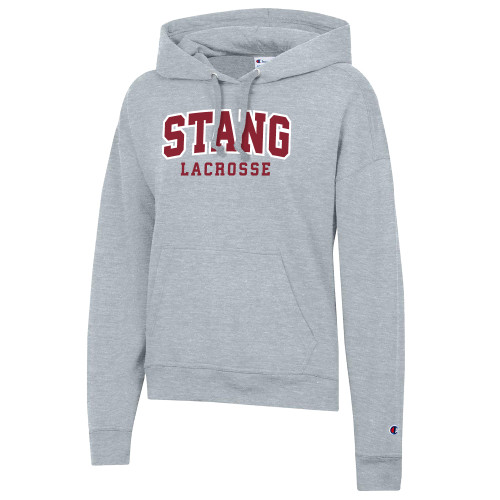  Champion Womens Oxford Grey Powerblend Pullover Hood - Lacrosse