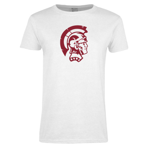  Womens White Short Sleeve Tee - Spartan