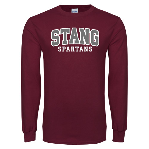  Maroon Long Sleeve T-Shirt - Stang Spartans