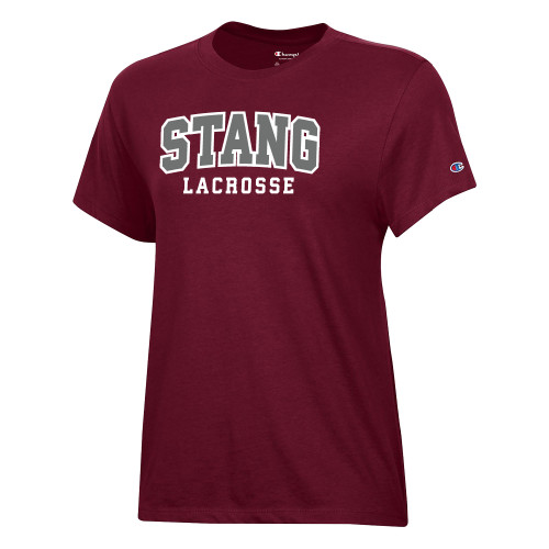  Champion Womens Maroon Core Short Sleeve Tee - Lacrosse
