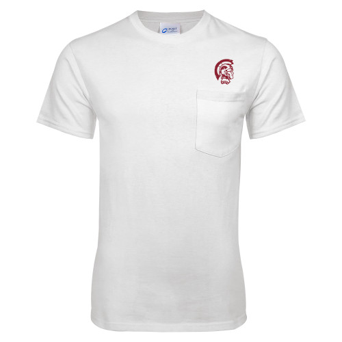  White T-Shirt w/Pocket - Spartan