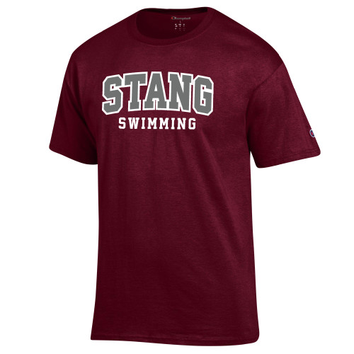  Champion Maroon T Shirt - Swimming