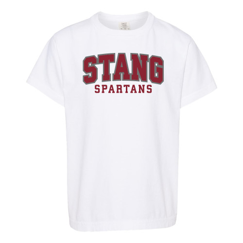  Comfort Colors Youth White T Shirt - Stang Spartans