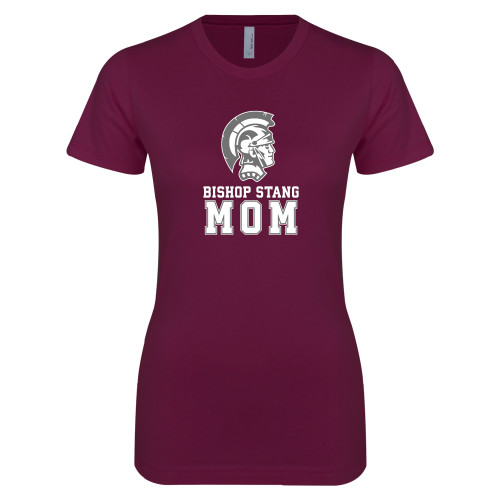 Next Level Womens Maroon Boyfriend Tee - Mom