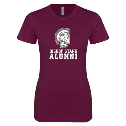  Next Level Womens Maroon Boyfriend Tee - Alumi