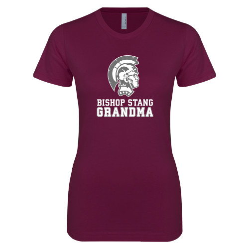  Next Level Womens Maroon Boyfriend Tee - Grandma
