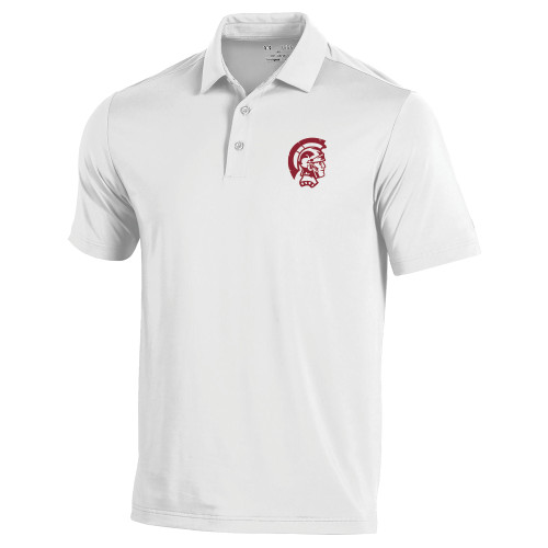  Under Armour White Performance Polo - Spartan