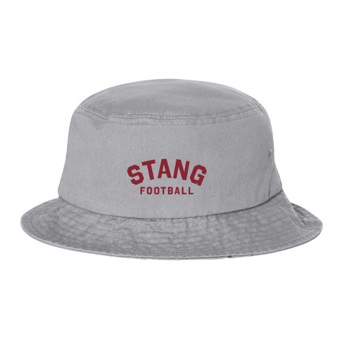  Sportsman Grey Bucket Hat - Stang Football - Arched