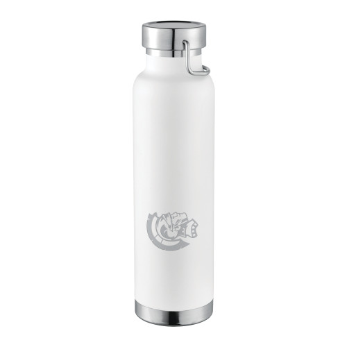  Thor Copper Vacuum Insulated White Bottle 22oz - Spartan Engraved