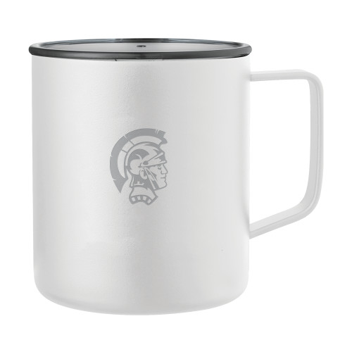  Rover Camp Vacuum Insulated White Mug 14oz - Spartan Engraved
