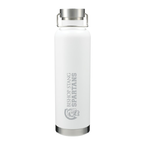  Thor Copper Vacuum Insulated White Bottle 32oz - Bishop Stang Spartans w Spartan Head Engraved
