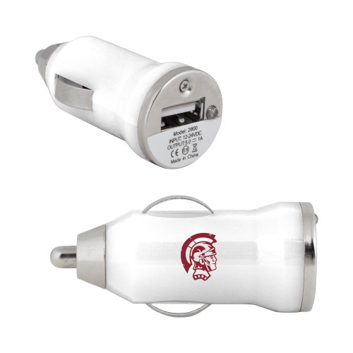  On the Go White Car Charger - Spartan
