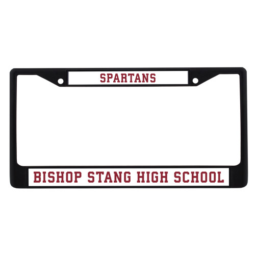  Metal License Plate Frame in Black - Bishop Stang High School