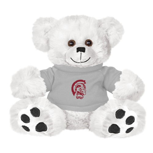  Plush Big Paw 8 1/2 inch White Bear w/Grey Shirt - Spartan