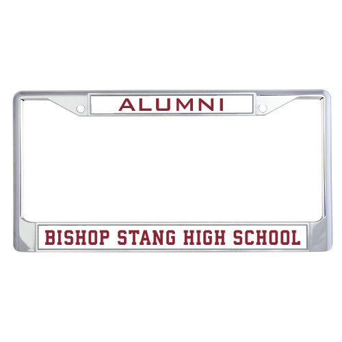  Alumni Metal License Plate Frame in Chrome - Bishop Stang High School