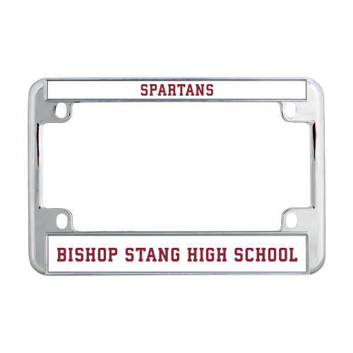  Metal Motorcycle License Plate Frame in Chrome - Bishop Stang High School