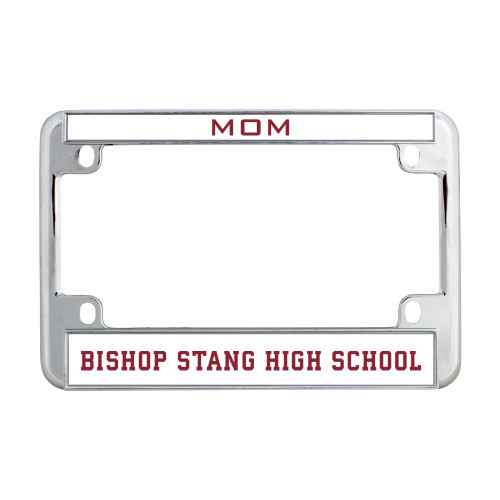  Metal Motorcycle License Plate Frame in Chrome - Bishop Stang High School