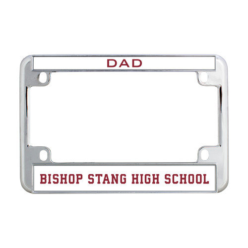  Metal Motorcycle License Plate Frame in Chrome - Bishop Stang High School