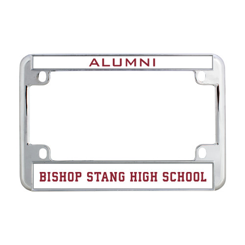  Metal Motorcycle License Plate Frame in Chrome - Bishop Stang High School