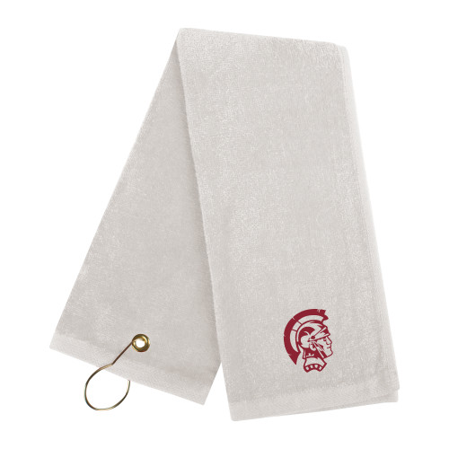  White Golf Towel - Spartan