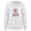 Thumbnail image for  ENZA Womens White V Notch Raw Edge Fleece Hoodie
