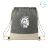 Thumbnail image for  Split Recycled Cotton Natural/Black Drawstring Bag
