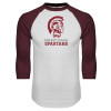 Thumbnail image for  White/Maroon Raglan Baseball T Shirt