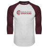Thumbnail image for  White/Maroon Raglan Baseball T Shirt