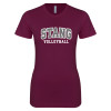 Thumbnail image for  Next Level Womens Maroon Boyfriend Tee
