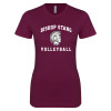 Thumbnail image for  Next Level Womens Maroon Boyfriend Tee