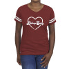 Thumbnail image for  Fall Rush Ladies Maroon 60/40 Football Tee