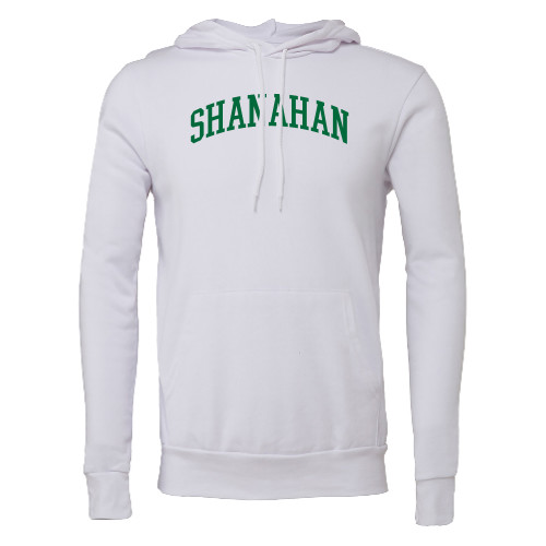  Bella + Canvas White Fleece Hood - Shanahan Arched Design