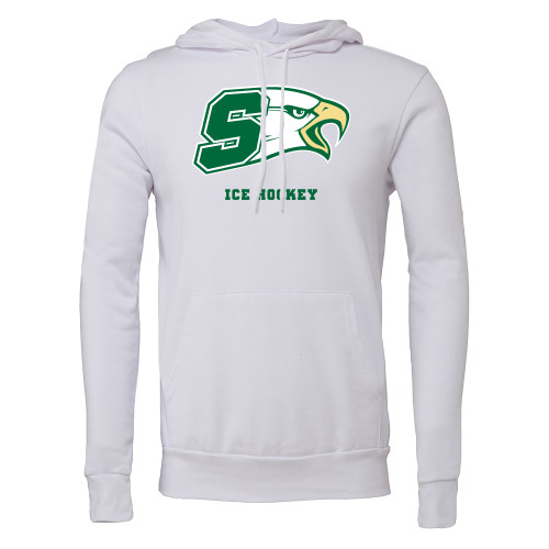  Bella + Canvas White Fleece Hood - Bishop Shanahan High School Ice Hockey