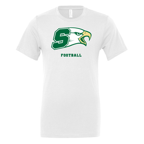  Bella + Canvas White Jersey Cotton T Shirt - Bishop Shanahan High School Football