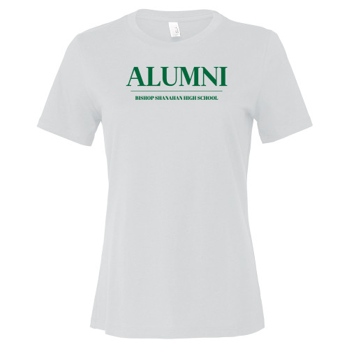  Bella + Canvas Womens White Relaxed Cotton T Shirt - Bishop Shanahan High School Alumni