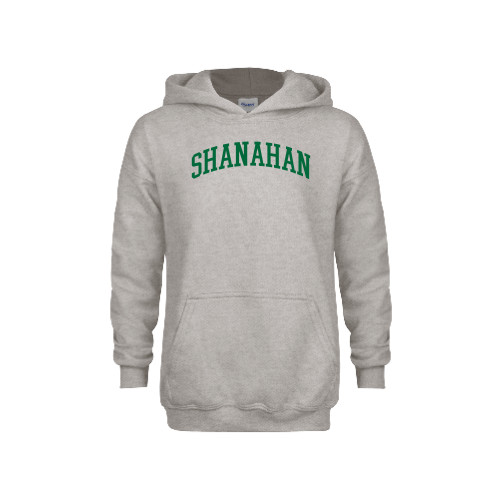  Youth Grey Fleece Hood - Shanahan Arched Design