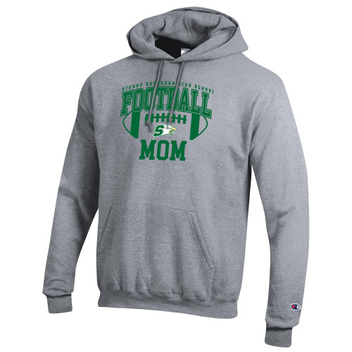  Champion Heather Grey Fleece Hoodie - Bishop Shanahan High School  - Football Mom