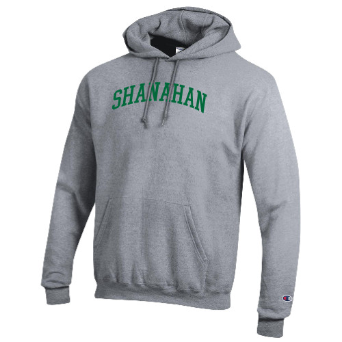  Champion Heather Grey Fleece Hoodie - Shanahan Arched Design