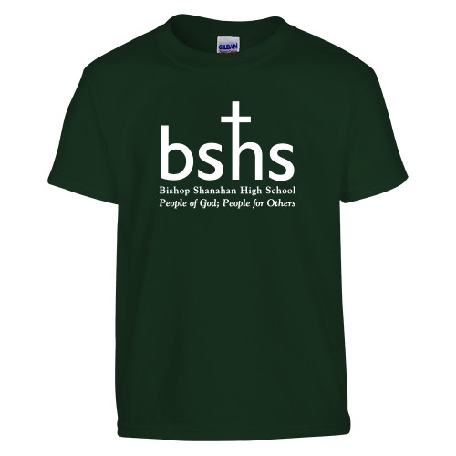  Youth Dark Green T Shirt - Bishop Shanahan High School Primary Mark