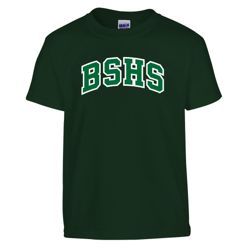 Youth Dark Green T Shirt - Bishop Shanahan High School BSHS Arched